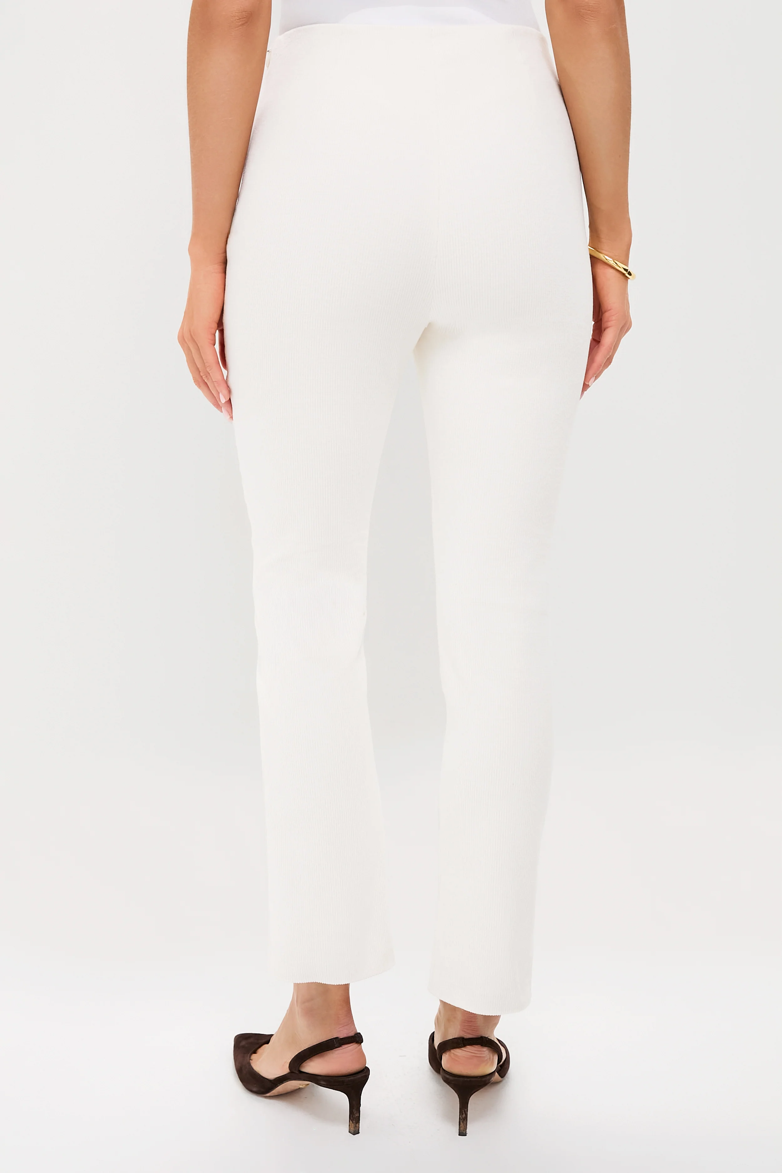 Winter White Corduroy Ashford Pants - Image 4