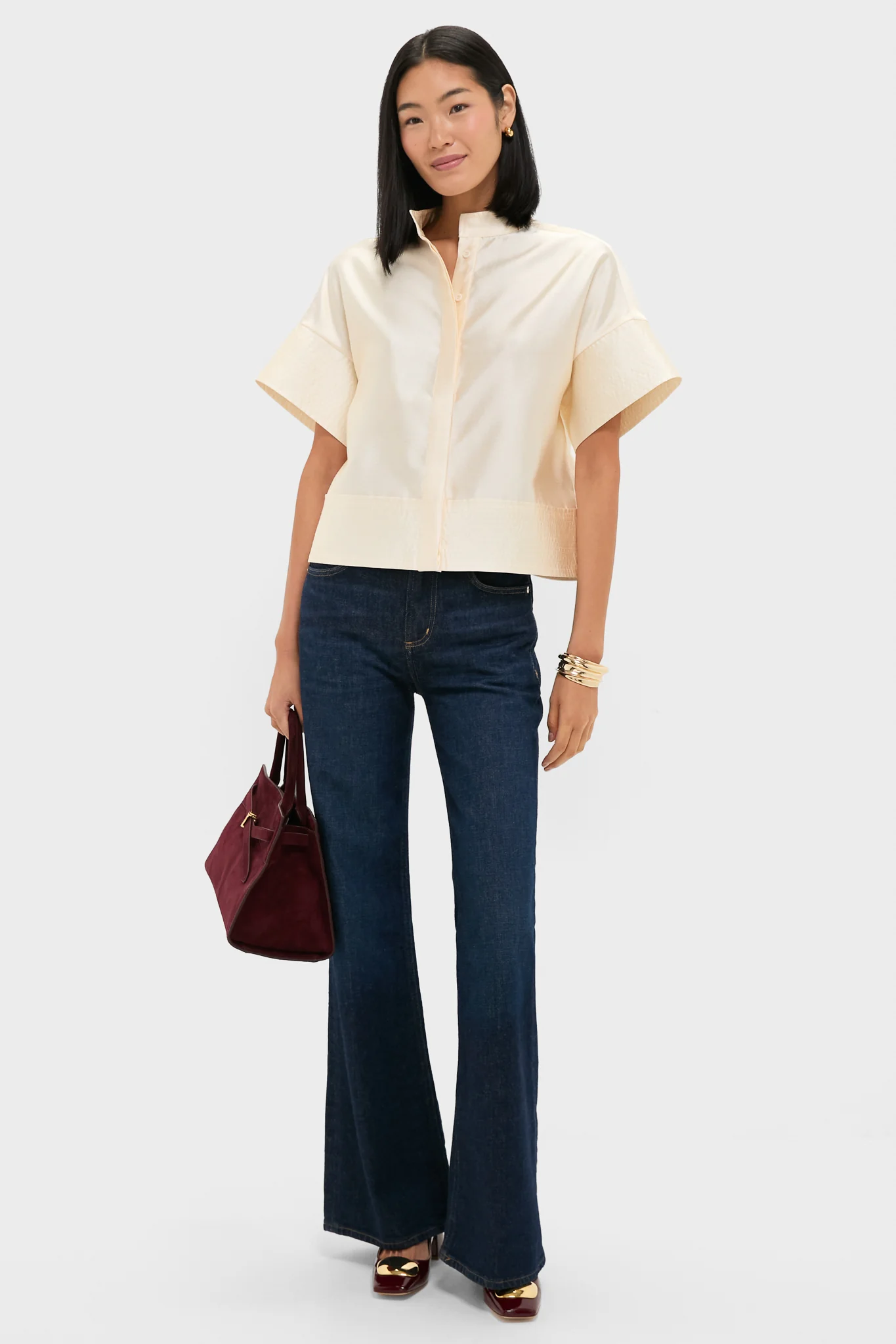 Pearl Dupioni Trapunto Stitch Sofia Shirt - Image 2