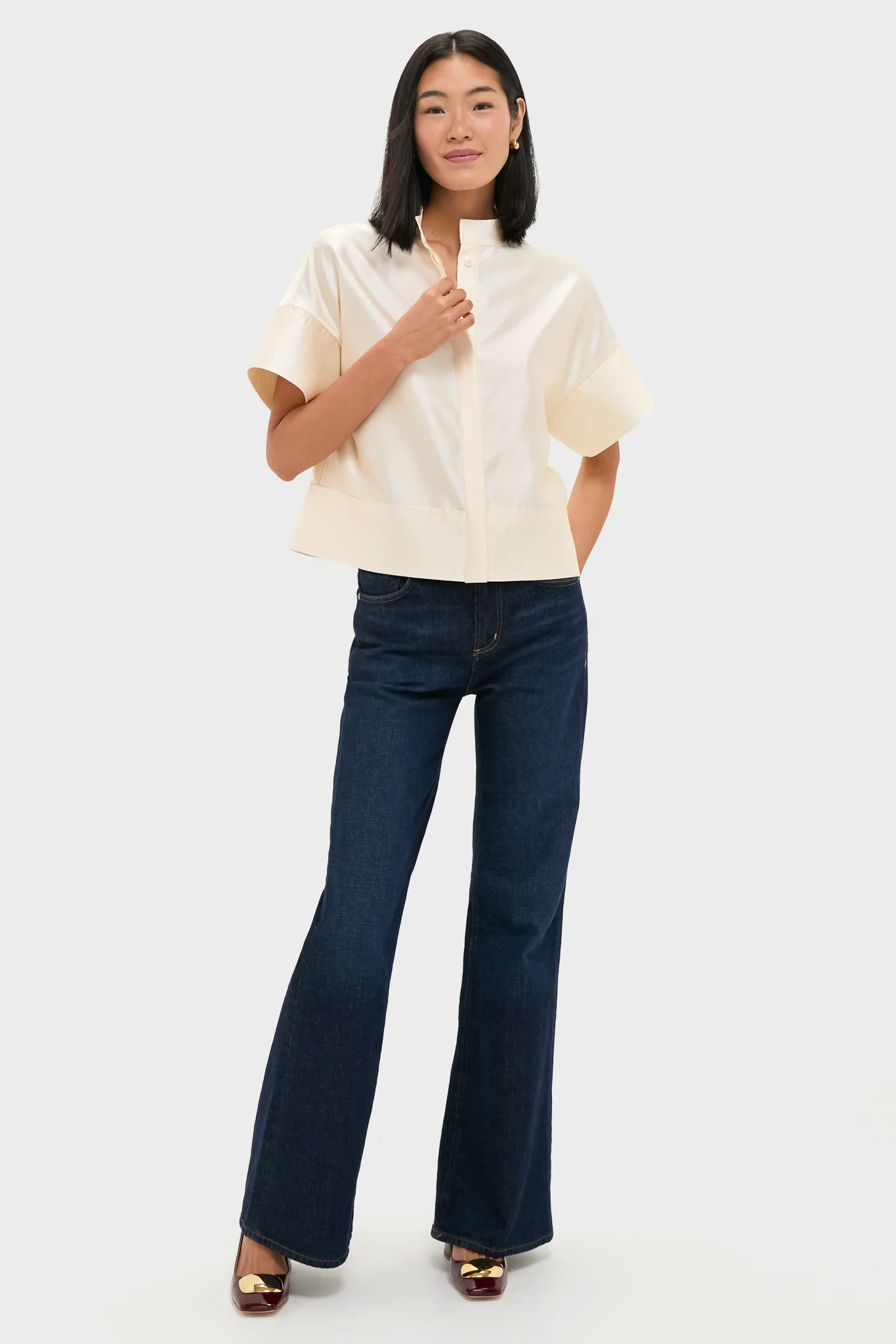 Pearl Dupioni Trapunto Stitch Sofia Shirt - Image 6