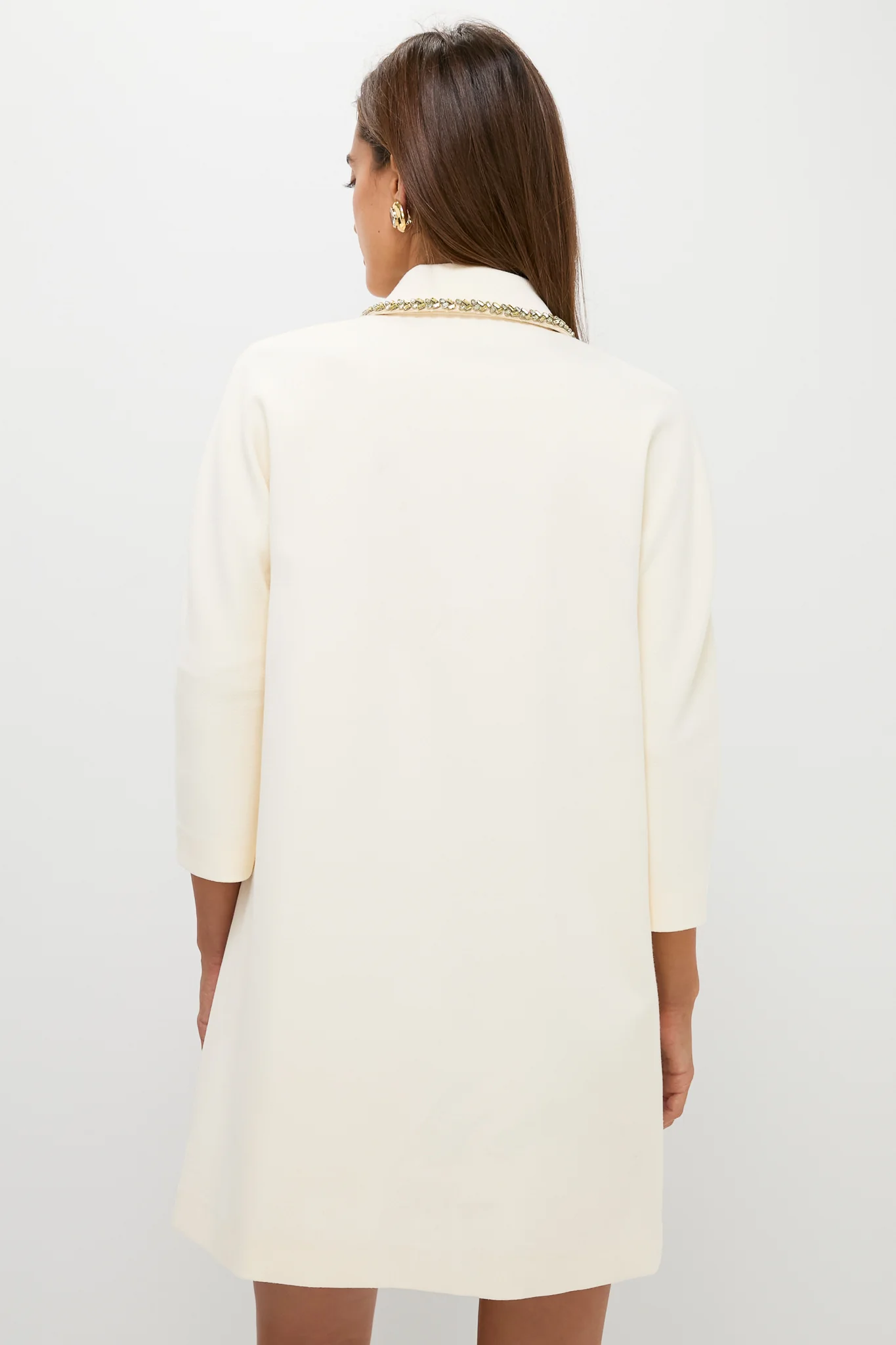 Winter White Embellished Nicola Dress - Image 5
