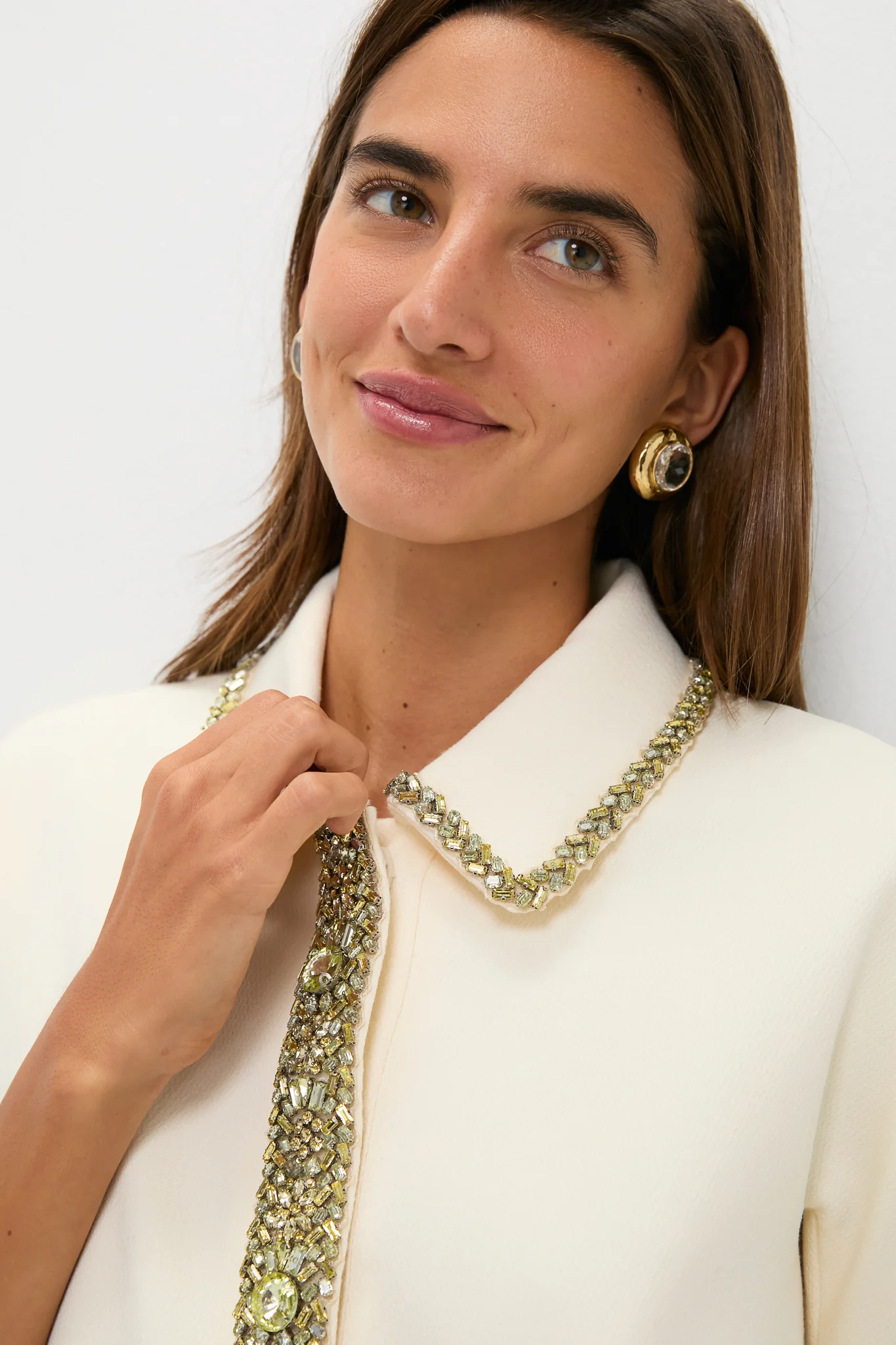 Winter White Embellished Nicola Dress - Image 6