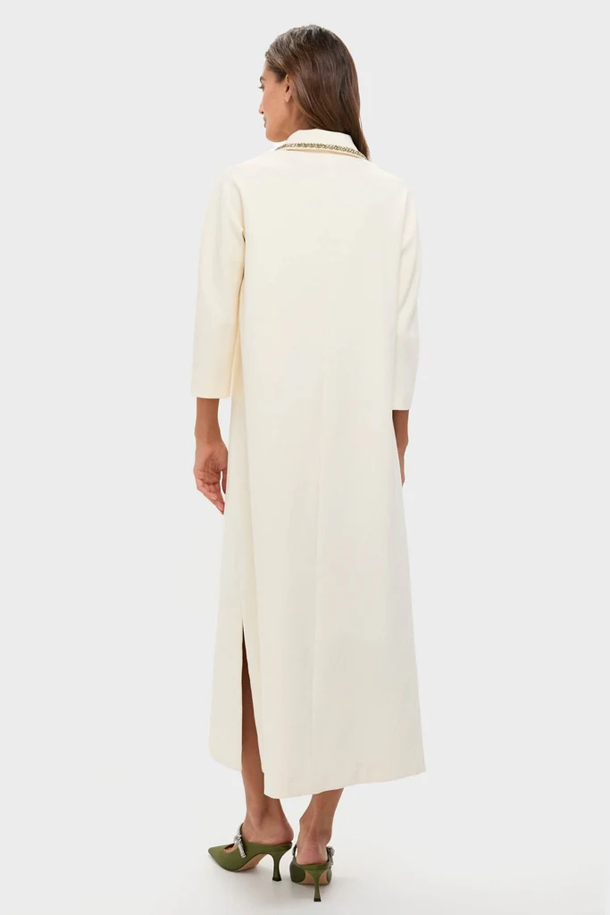 Winter White Embellished Nicola Maxi Dress - Image 6
