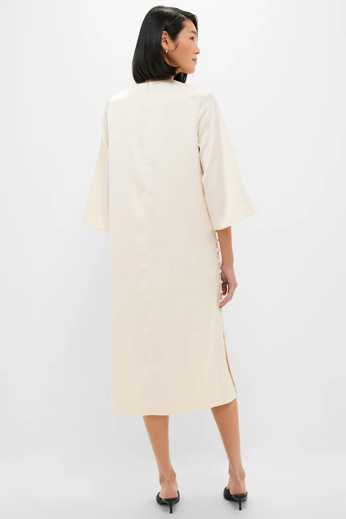 Winter White Side Button Jamie Dress - Image 4