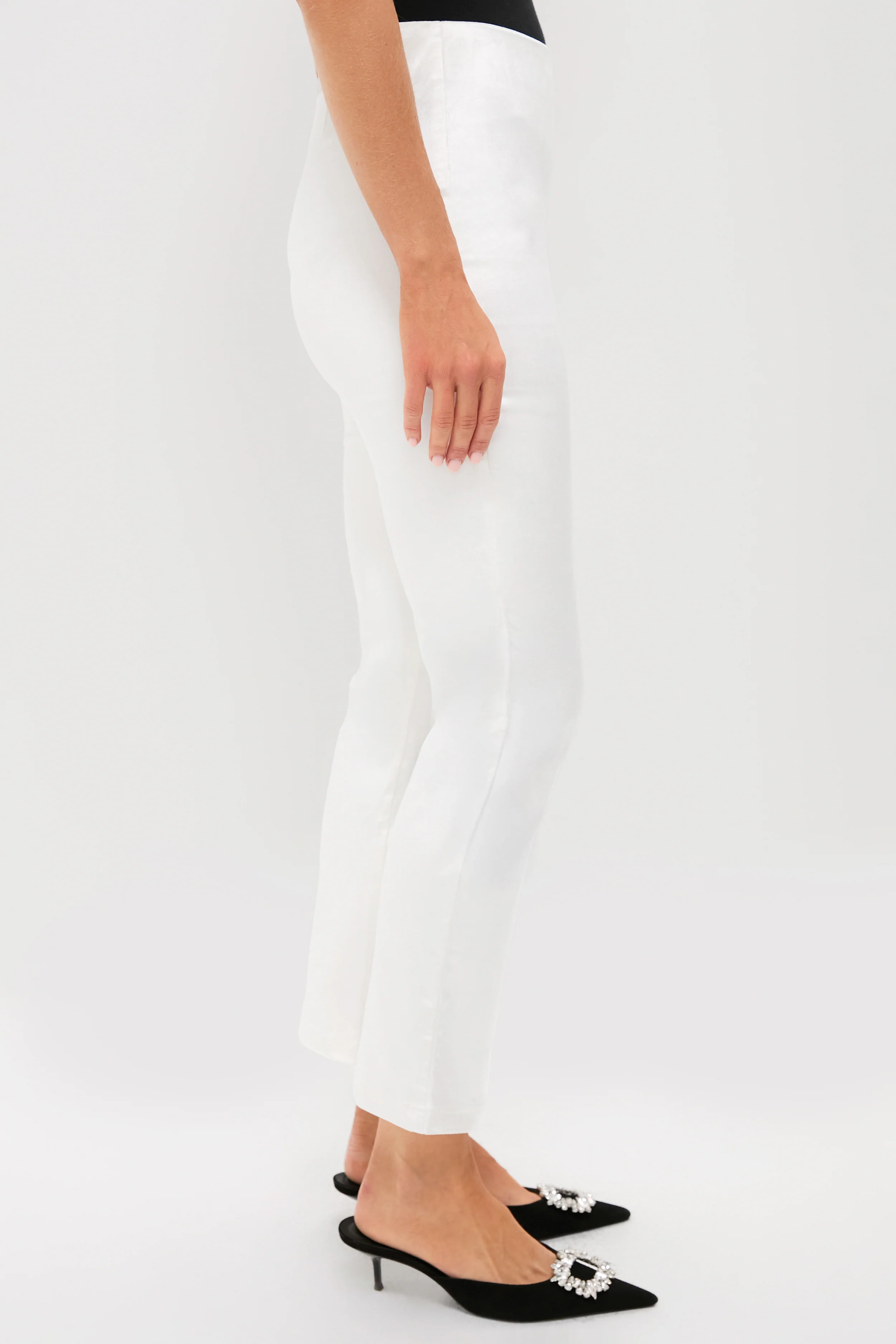 Winter White Velvet Ashford Pants - Image 3