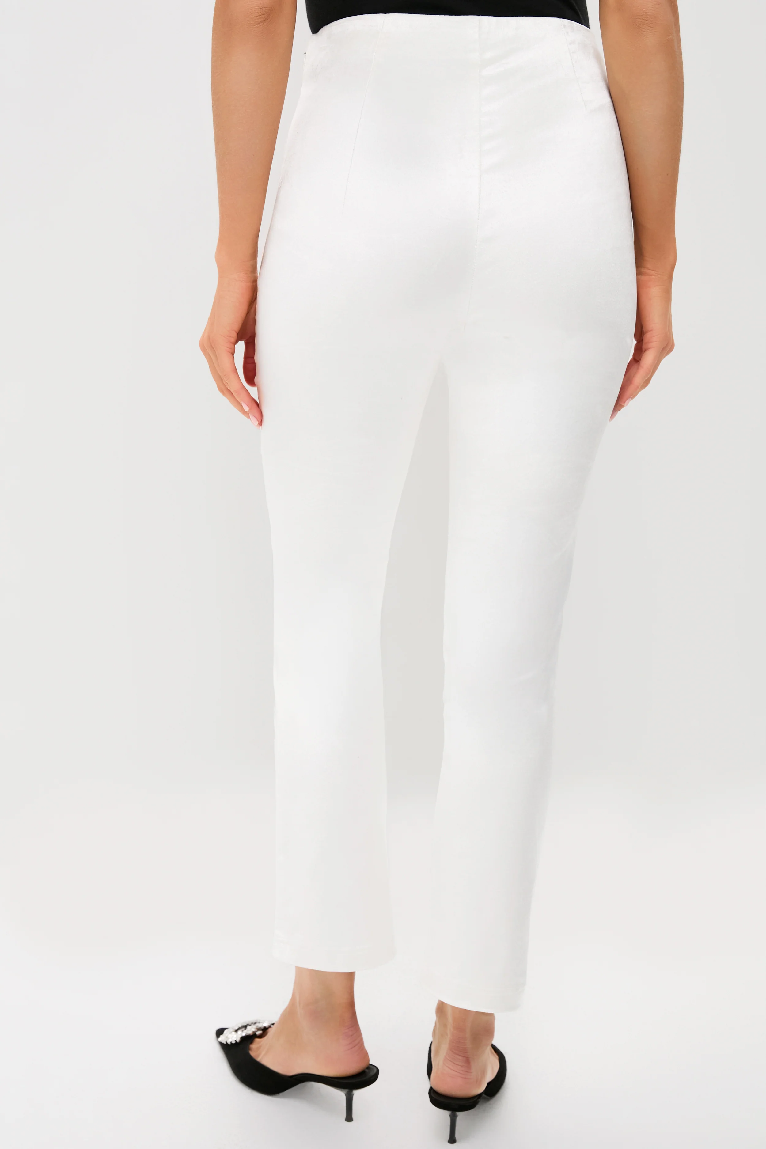 Winter White Velvet Ashford Pants - Image 4