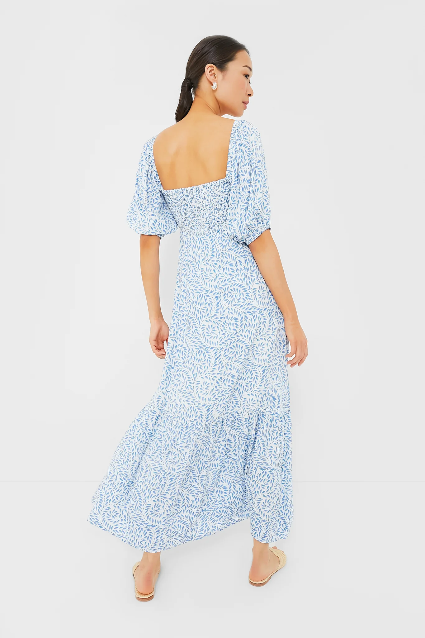 Wisteria Vines Santiago 3 Short Sleeve Maxi Dress - Image 4