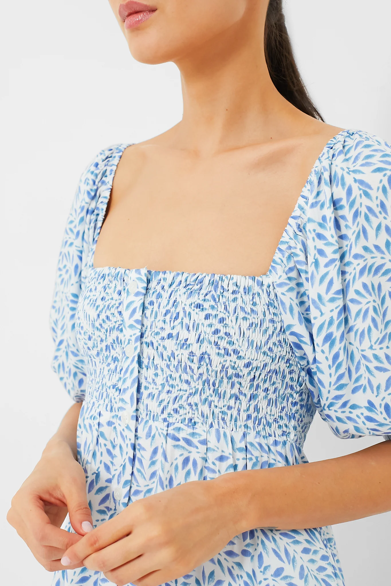 Wisteria Vines Santiago 3 Short Sleeve Maxi Dress - Image 5