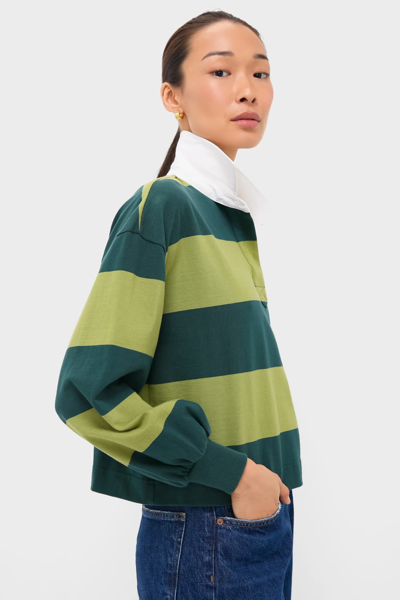 Woodbine and Junebug Stripe Swiftie Rugby Polo - Image 3