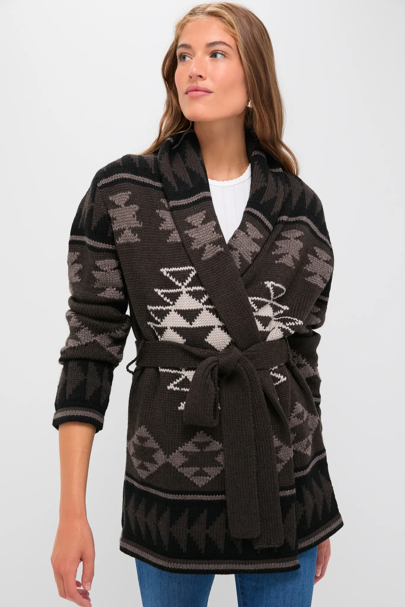 Wool Blend Ranch Teddy Wrap Cardigan