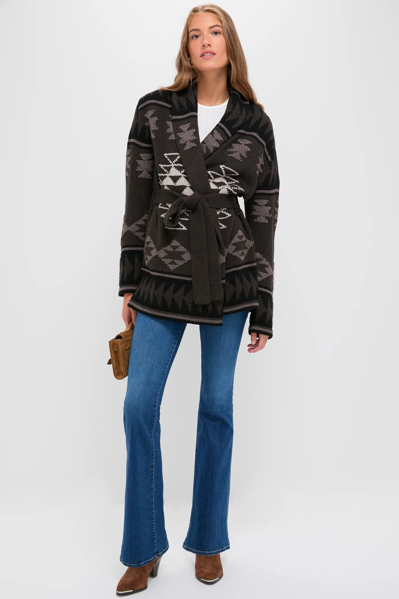 Wool Blend Ranch Teddy Wrap Cardigan - Image 2