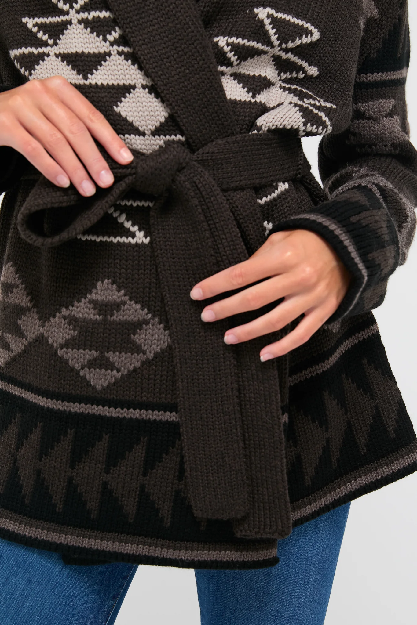 Wool Blend Ranch Teddy Wrap Cardigan - Image 5