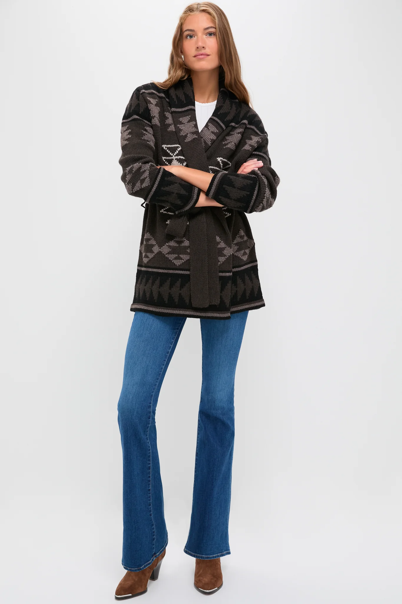 Wool Blend Ranch Teddy Wrap Cardigan - Image 6