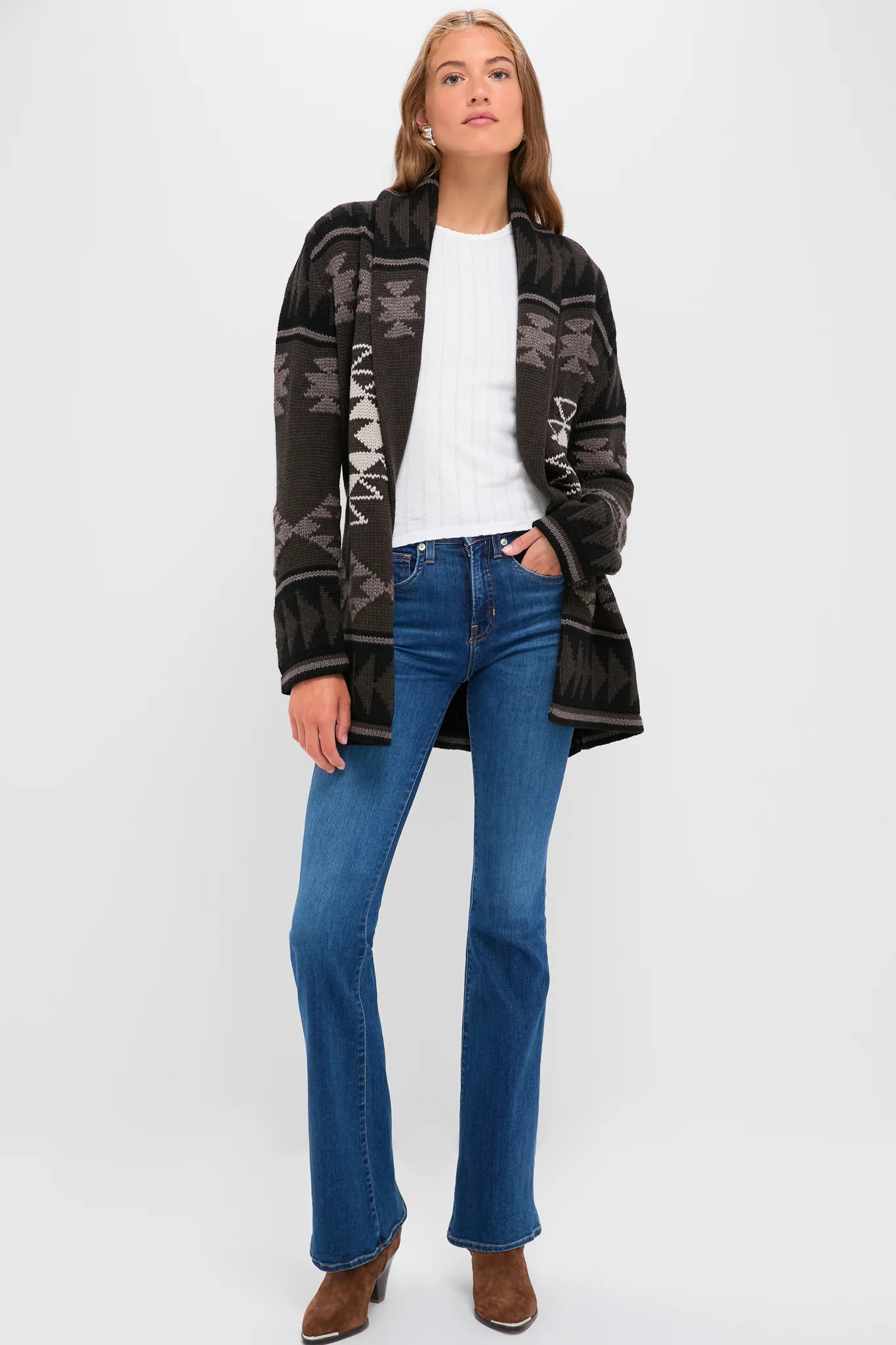 Wool Blend Ranch Teddy Wrap Cardigan - Image 7