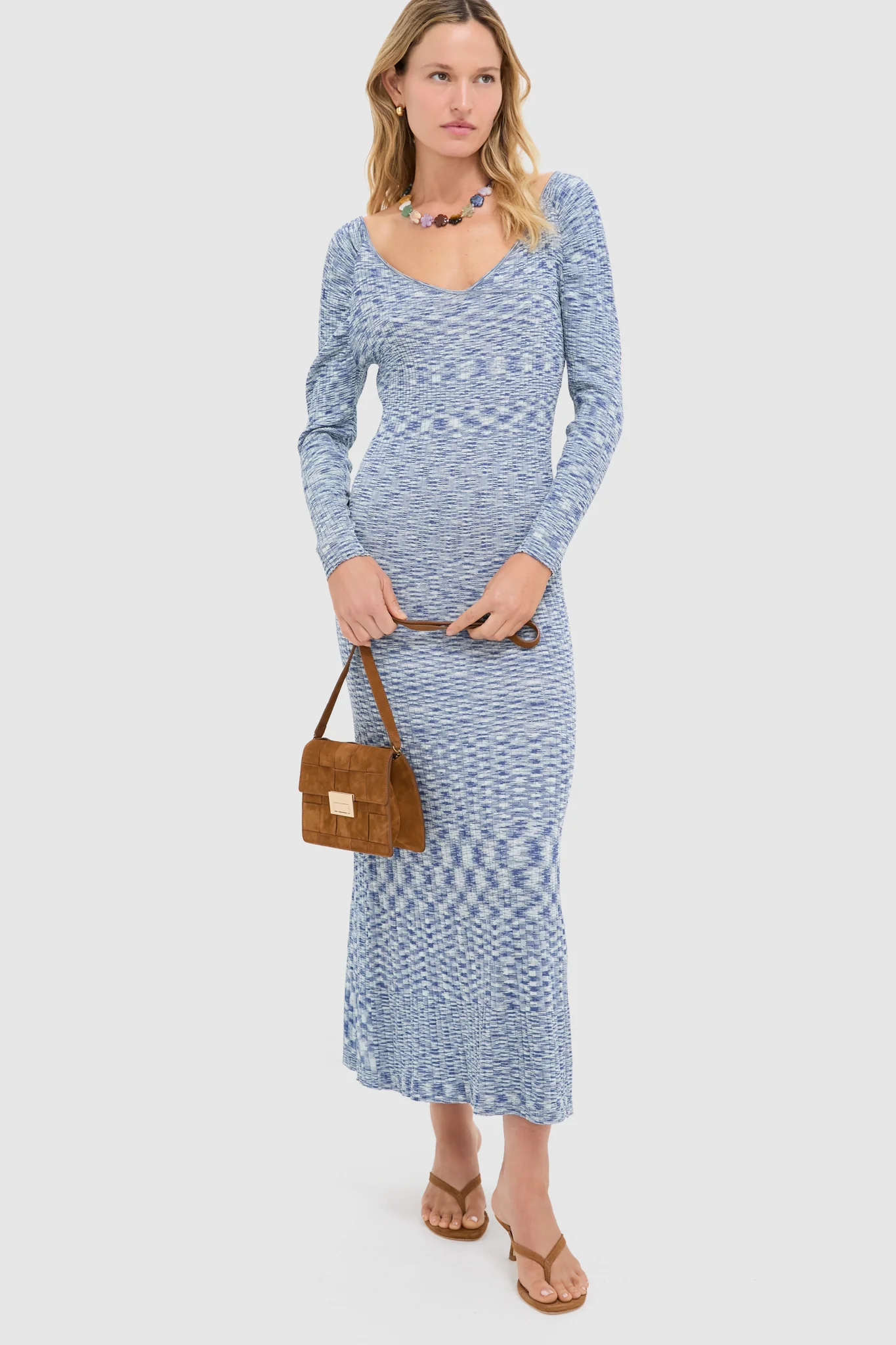 Woven Cacao Suede Delphine Crossbody Bag - Image 2