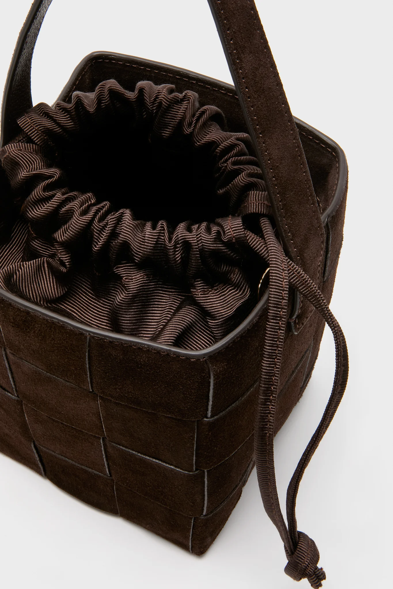 Woven Tmoro Suede Laith Top Handle Bag - Image 5