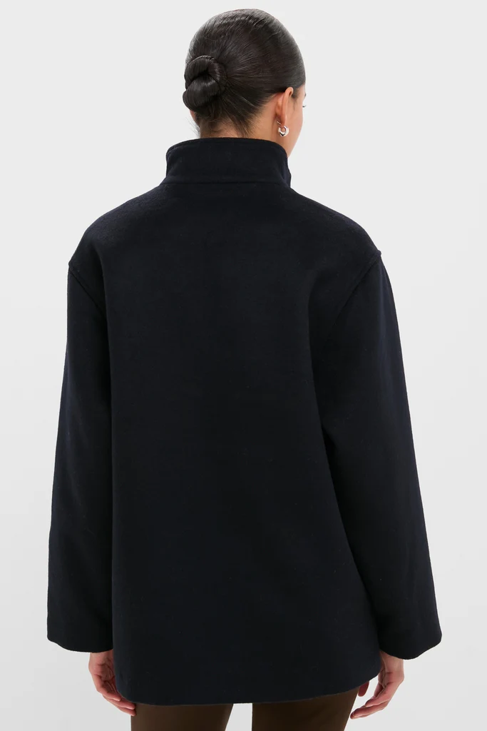 Navy Wool Joan Coat - Image 4