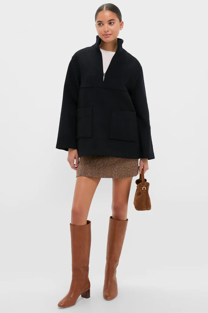 Navy Wool Joan Coat - Image 6