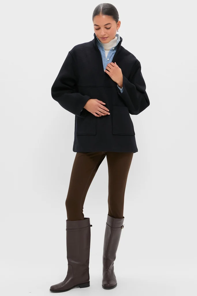 Navy Wool Joan Coat - Image 7