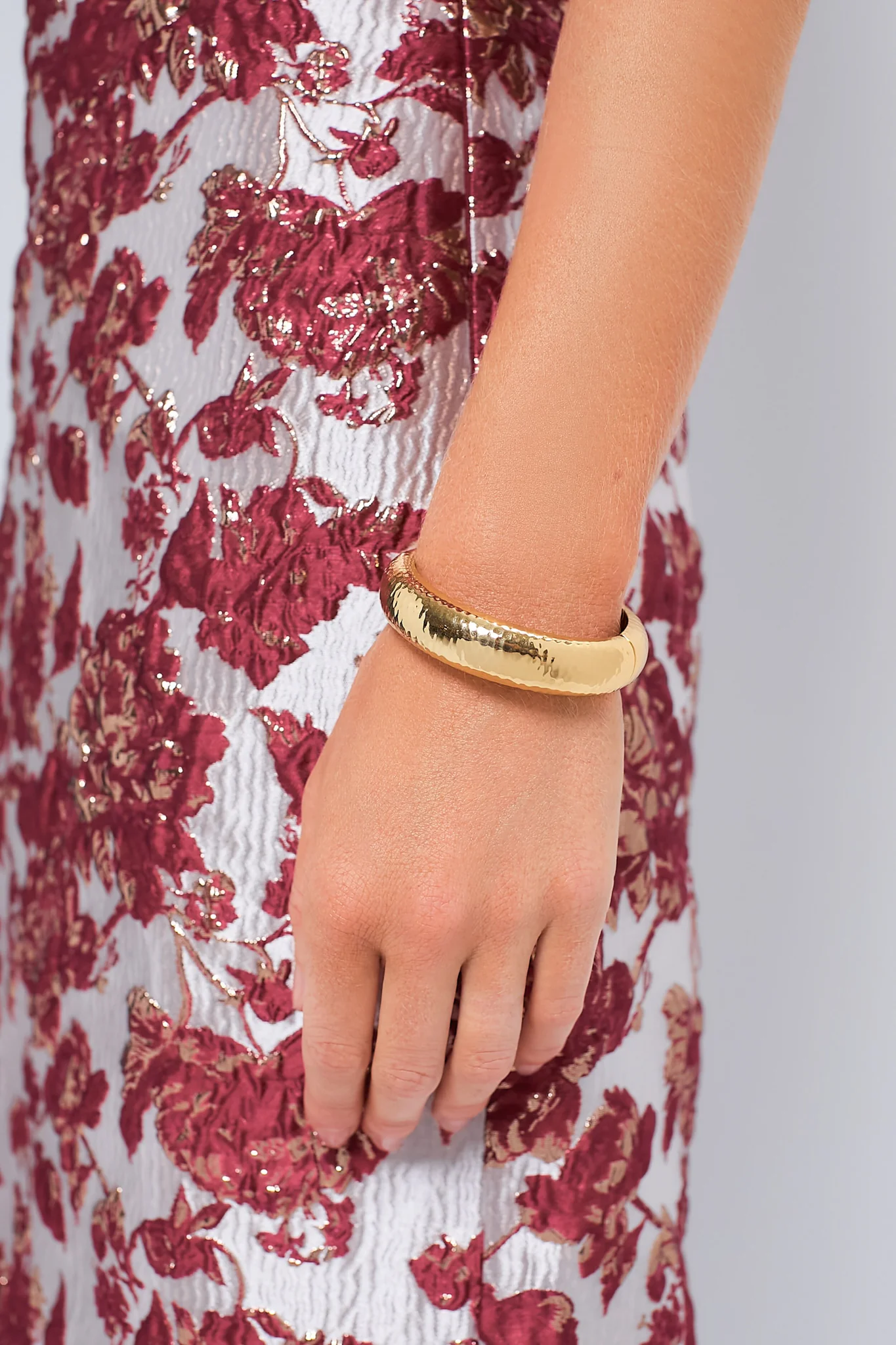 Yellow Gold Domed Bangle Small - Image 2