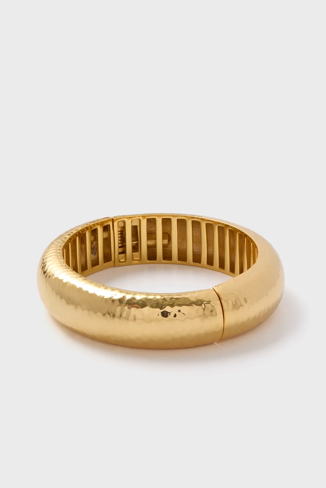 Yellow Gold Domed Bangle Small - Image 4