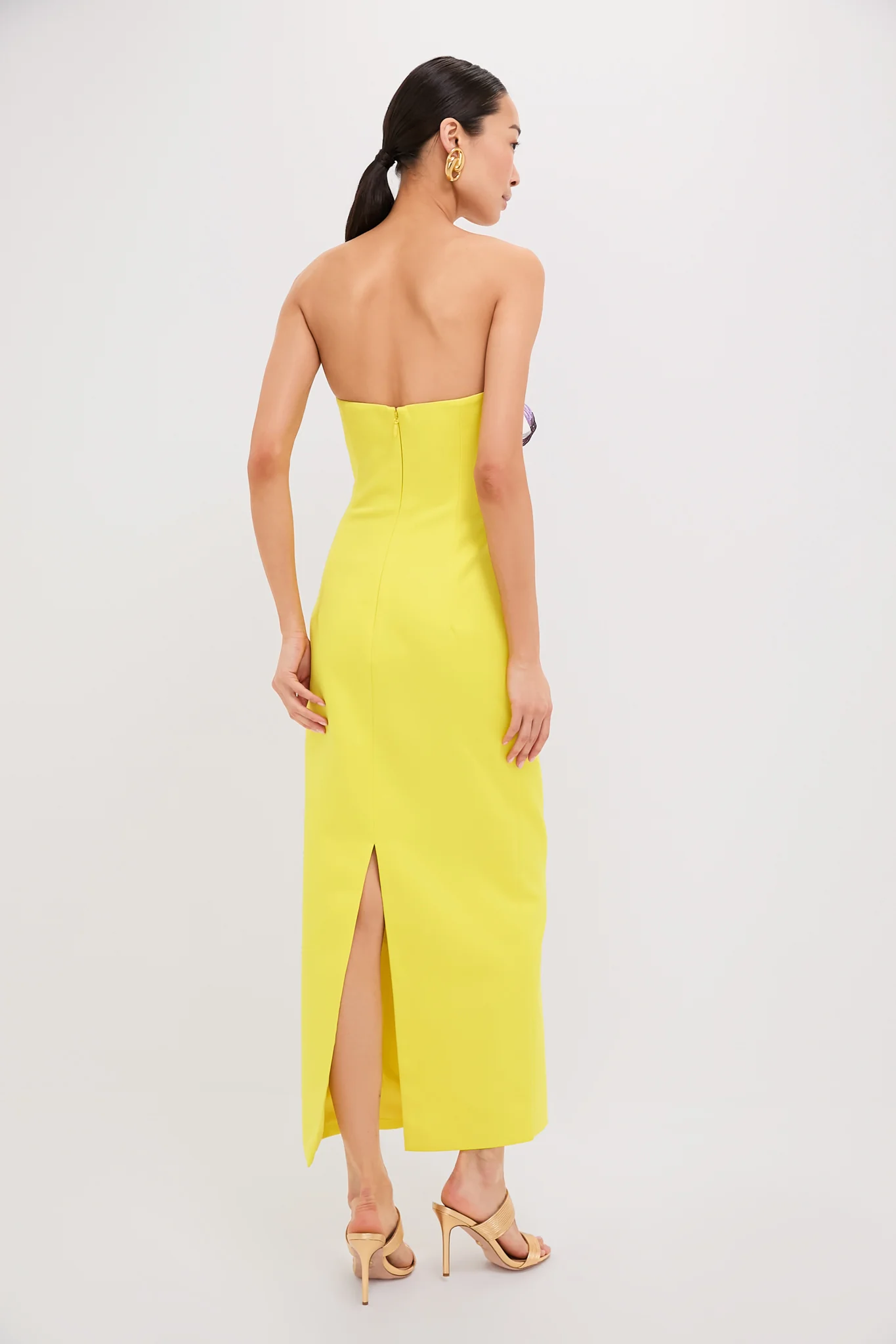 Yellow Iris Print Rayna Maxi Dress - Image 5