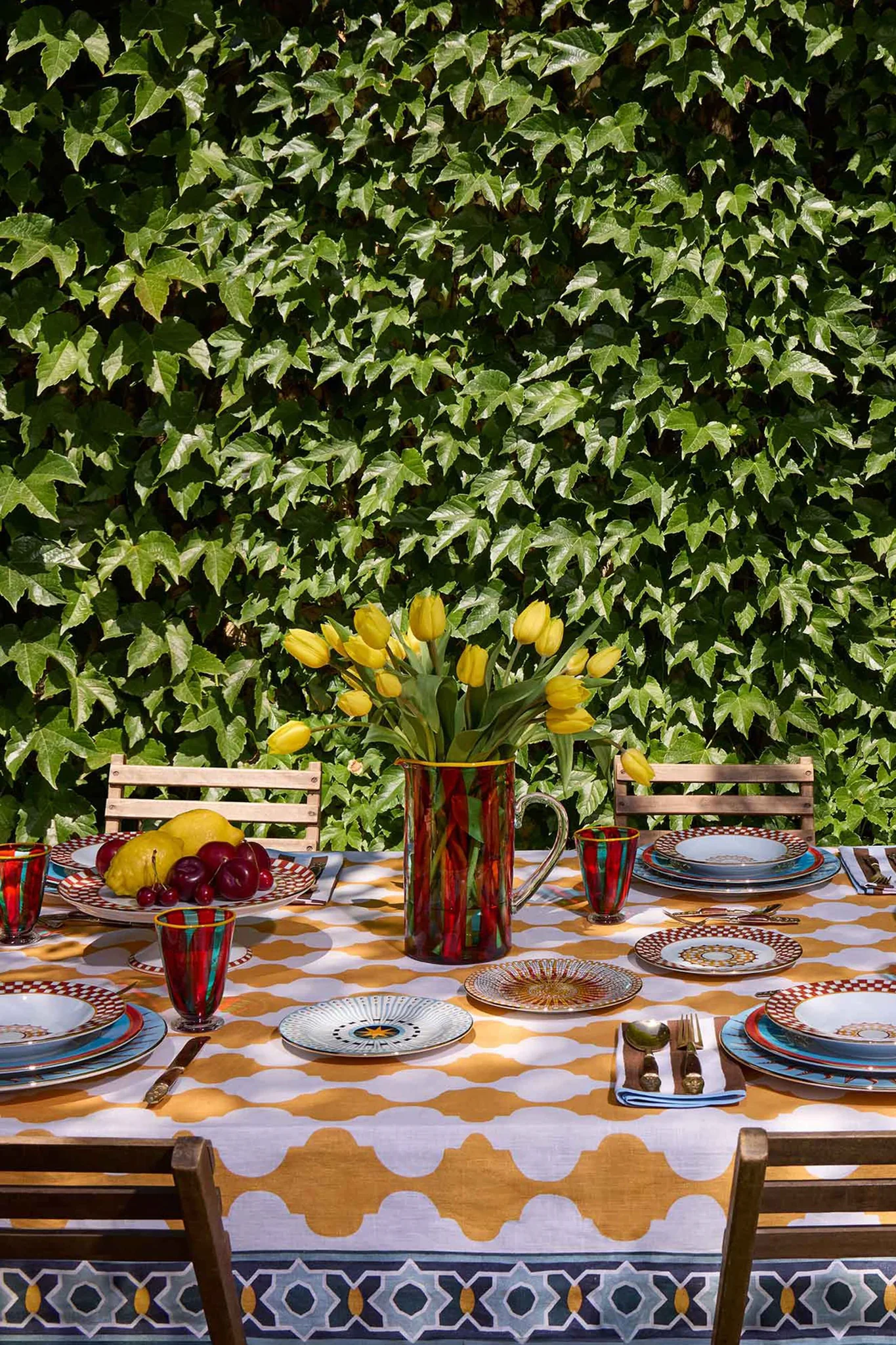 Yellow Plaza Medium Tablecloth (180x120) - Image 2
