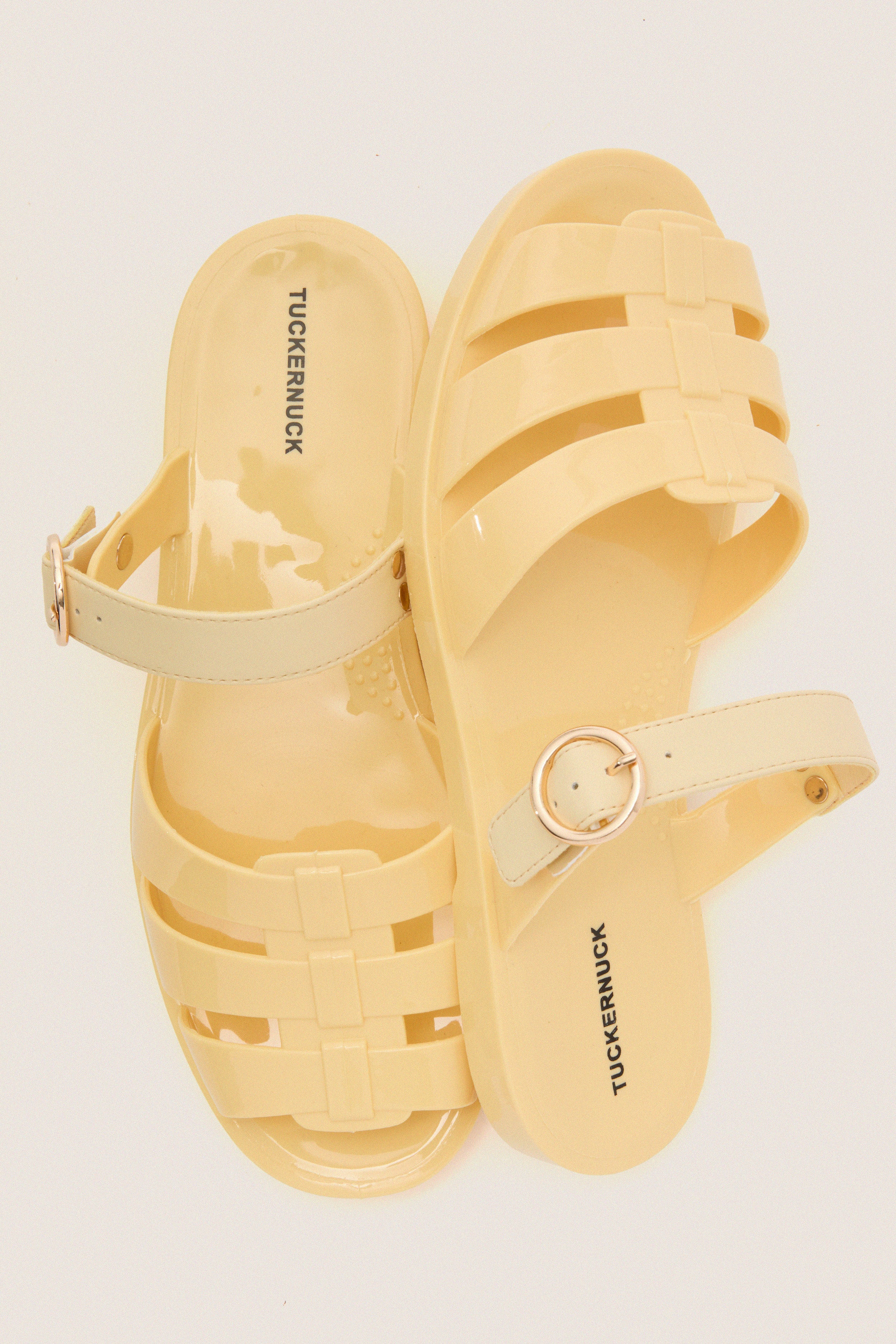 Yellow Riley Jelly Sandals - Image 5