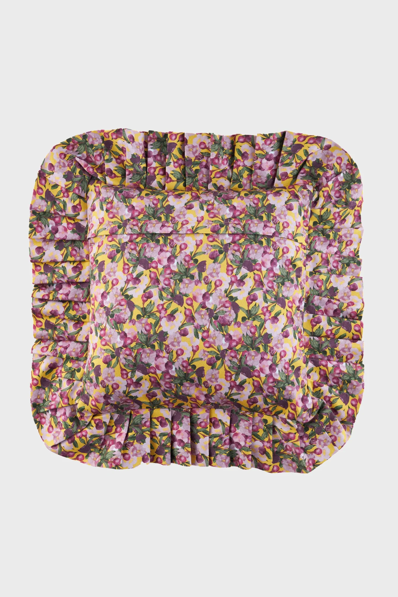 Yellow Romance is Dead Ruffled Pillow Cover