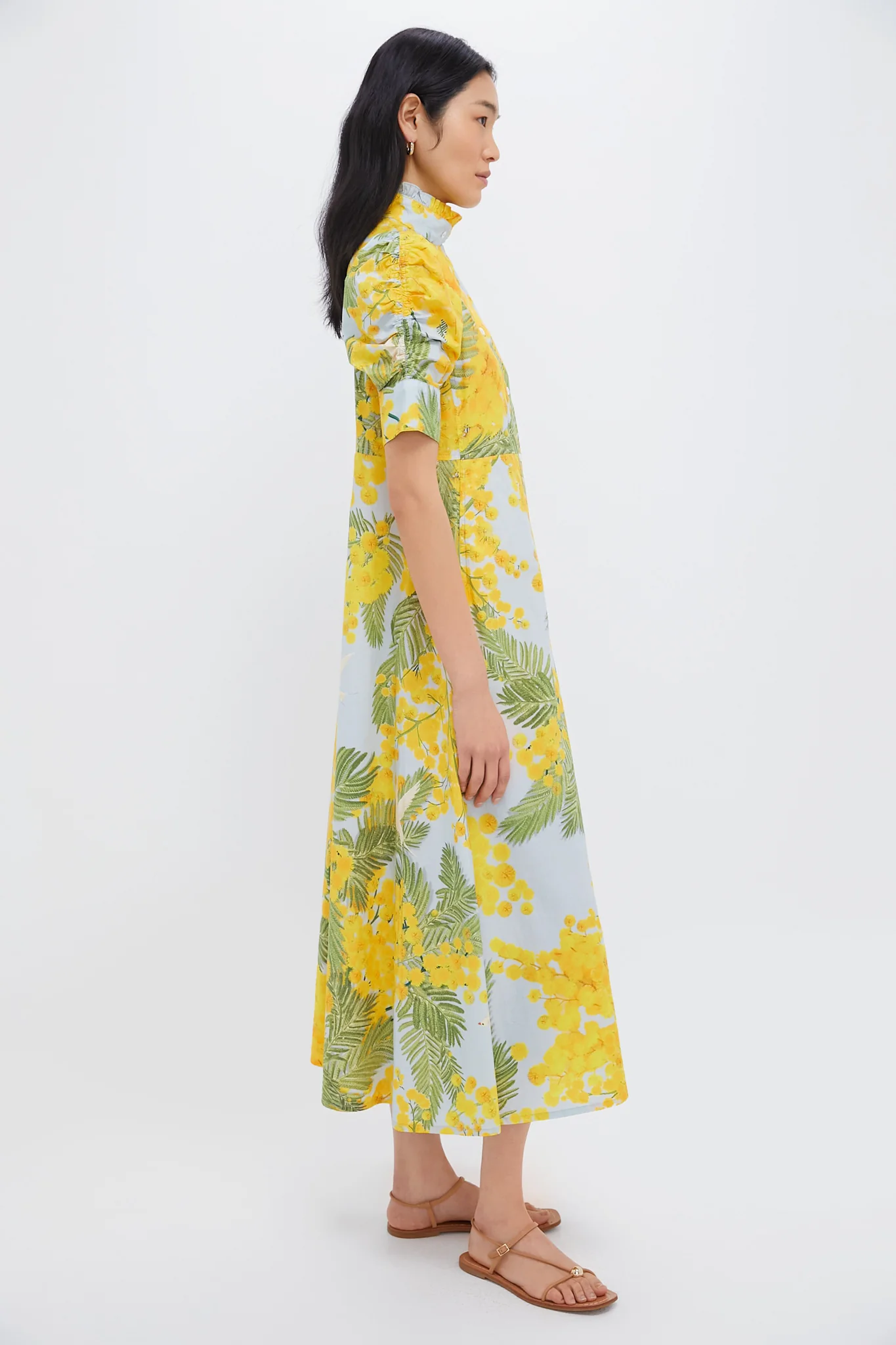 Yellow Storm Blue Venetia Midi Dress - Image 3
