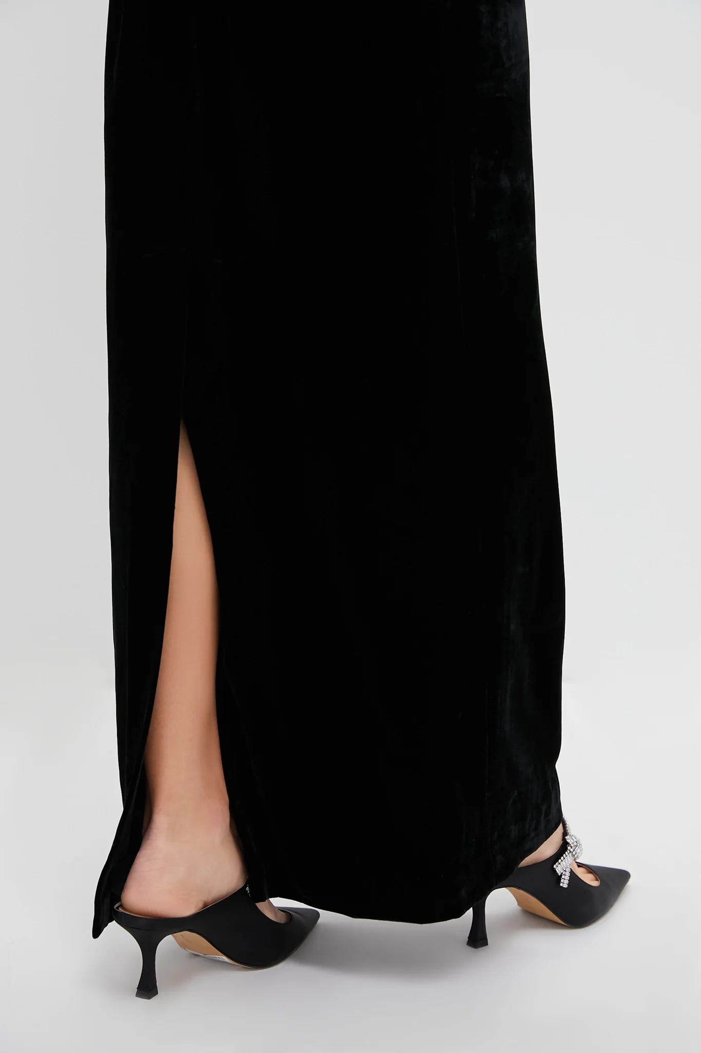 Zanzibar Blue and Black Velvet Artemis Dress - Image 6