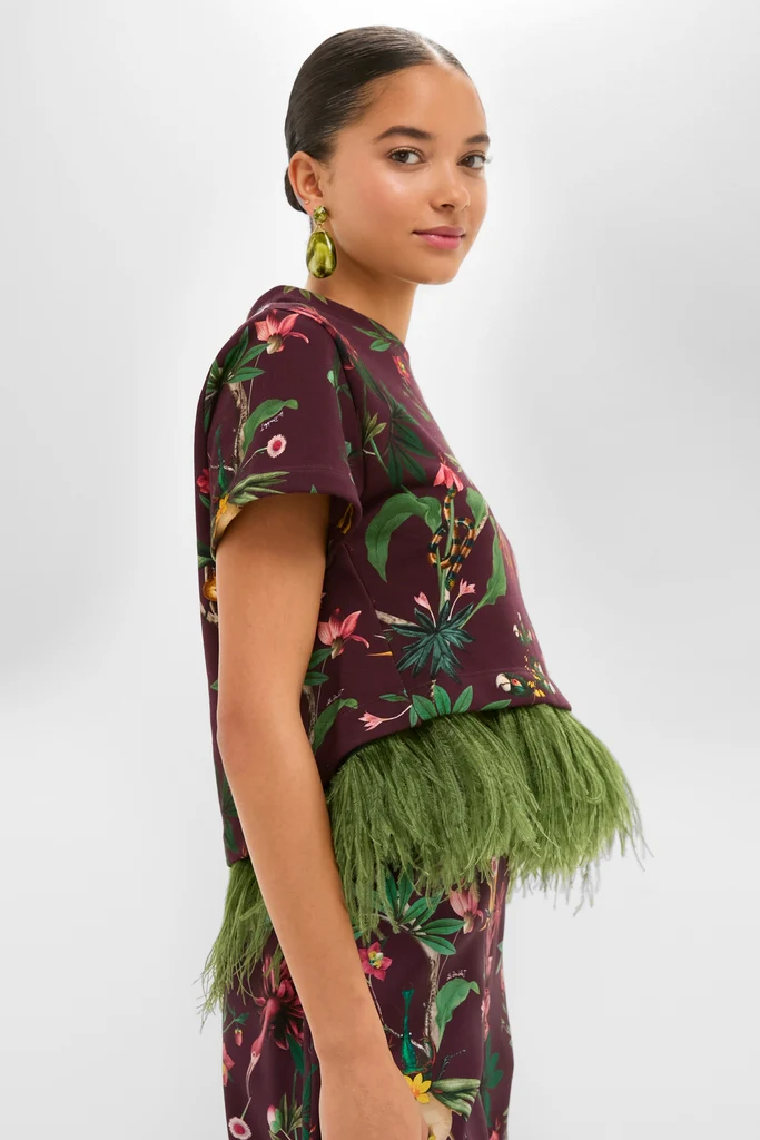 Zooflora La Scala Tee with Feathers - Image 3