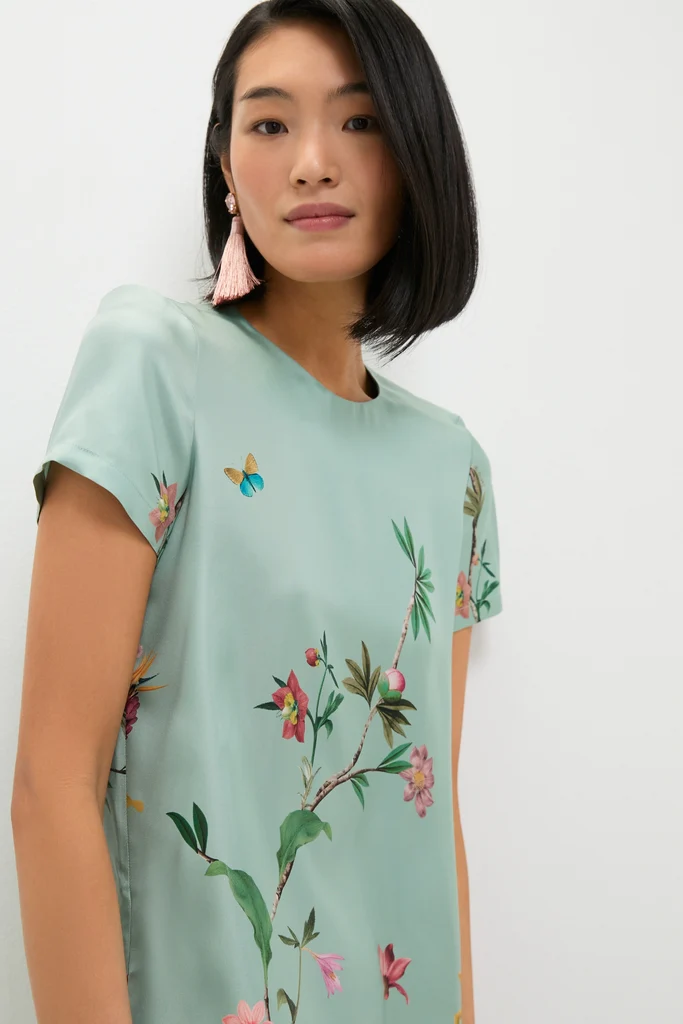 Zooflora Panel Swing Dress with Feathers - Image 6